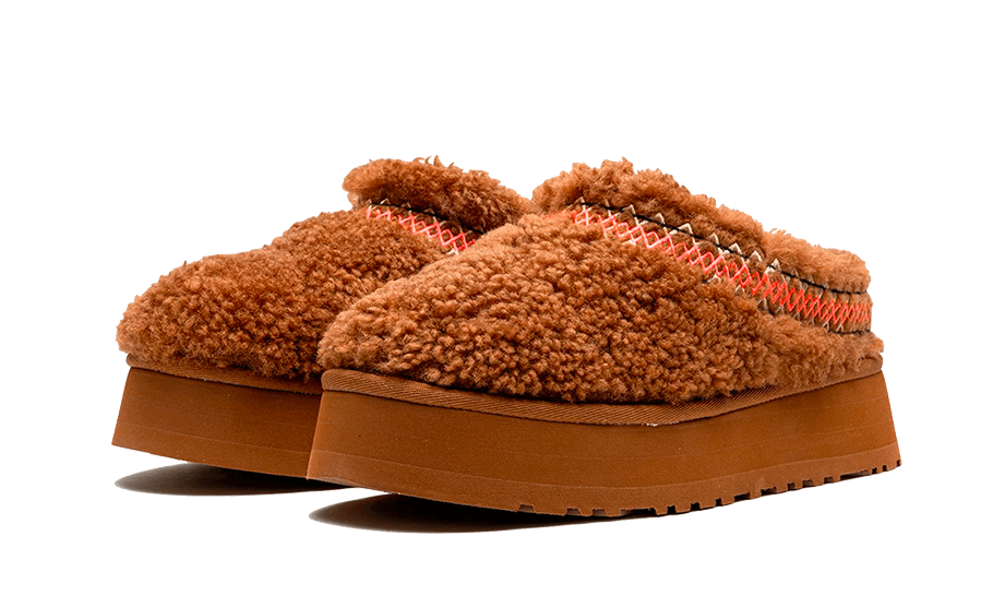 Overkicks - UGG Tazz Slipper Heritage Braid Hardwood (Womens) (1143976-HWD) - vista trasera
