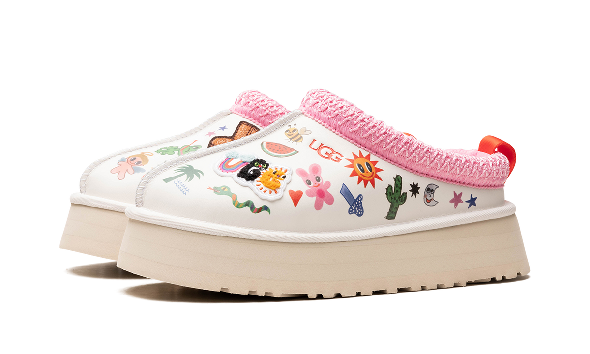 Overkicks - UGG Tazz Slipper Humberto Cruz Pop Sketch (Womens) (1155751-WHT) - vista trasera