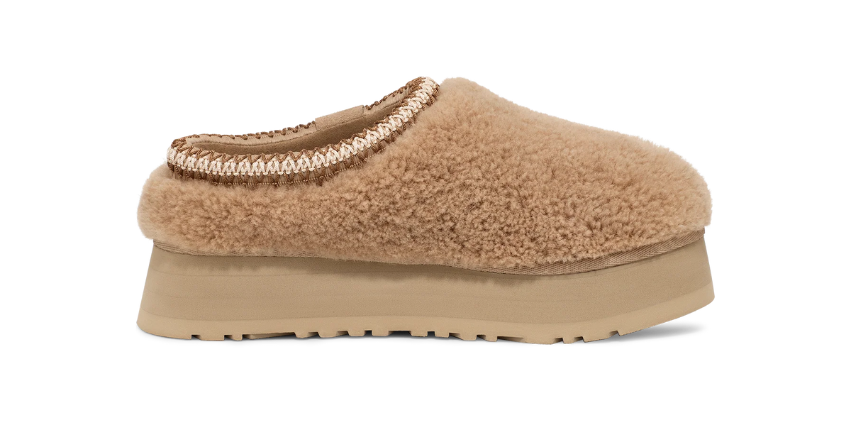 Overkicks - UGG Tazz Slipper Maxi Curly Sand (Womens) (1167770-SAN) - par completo