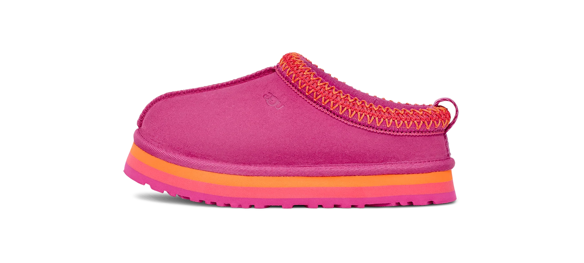 Overkicks - UGG Tazz Slipper Raspberry Multi (Kids) (1153054K-RYM) - vista lateral