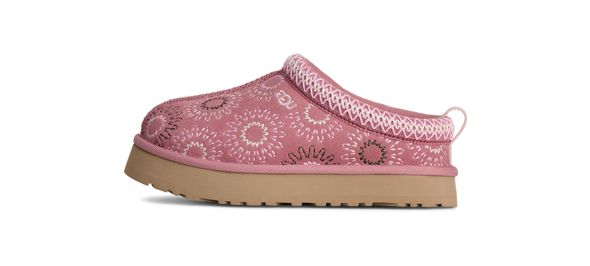 Overkicks - UGG Tazz Sun Stitch Slipper Horizon Pink (Kids) (1175210K-HNPN) - vista lateral
