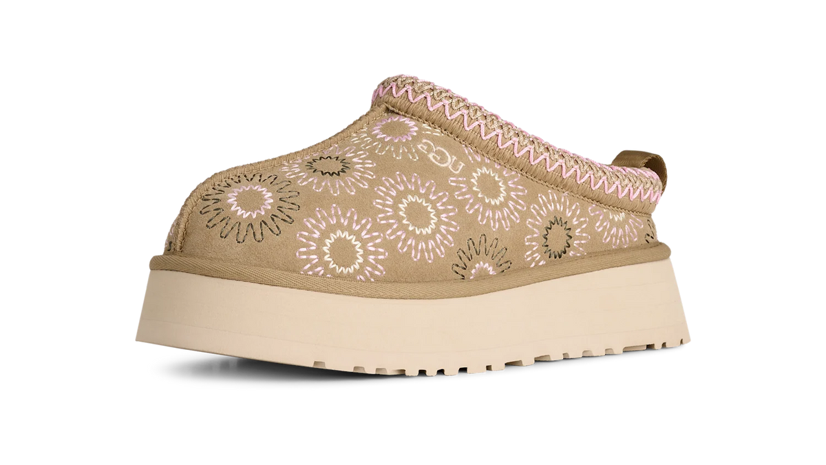 Overkicks - UGG Tazz Sun Stitch Slipper Mustard Seed (Womens) (1178193-MDSD) - vista trasera