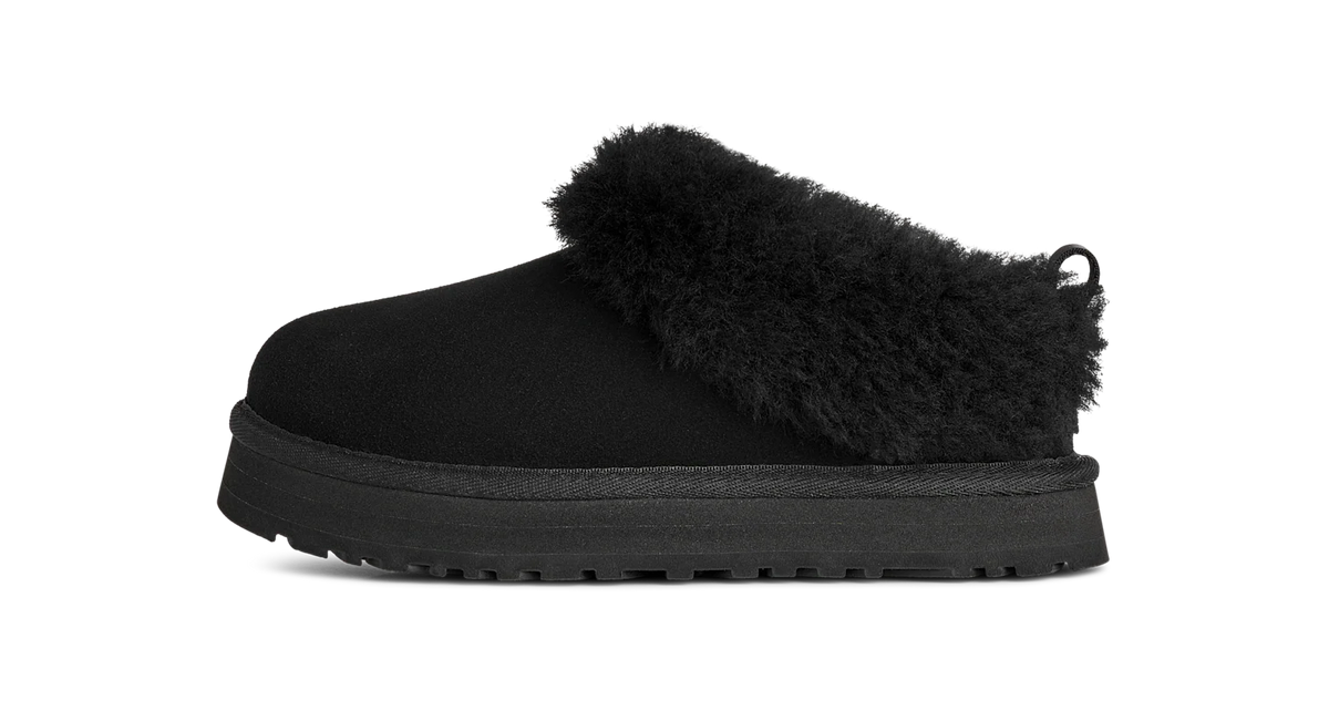 Overkicks - UGG Tazzelle Slipper Black (Kids) (1171198K-BLK) - vista lateral
