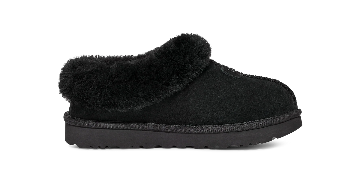Overkicks - UGG Tazzette Slipper Black (Womens) (1134810-BLK) - par completo