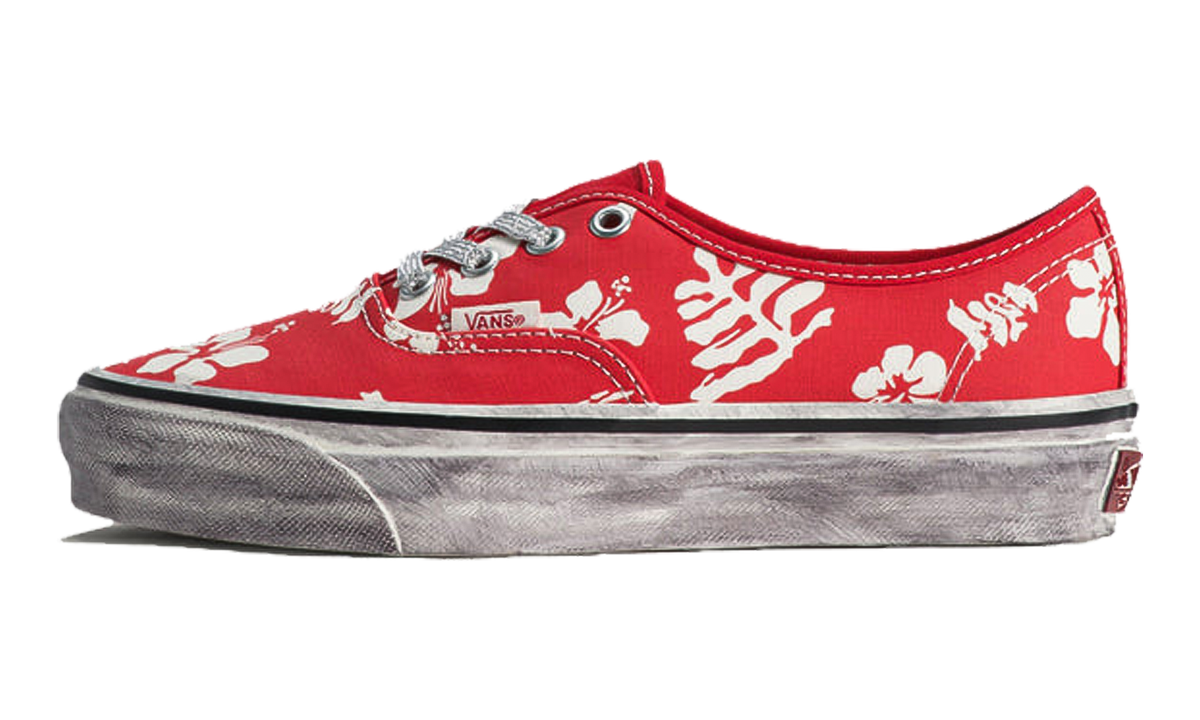 Overkicks - Vans Premium Authentic Archive Aloha Red White (VN000DB8CYK) - vista lateral