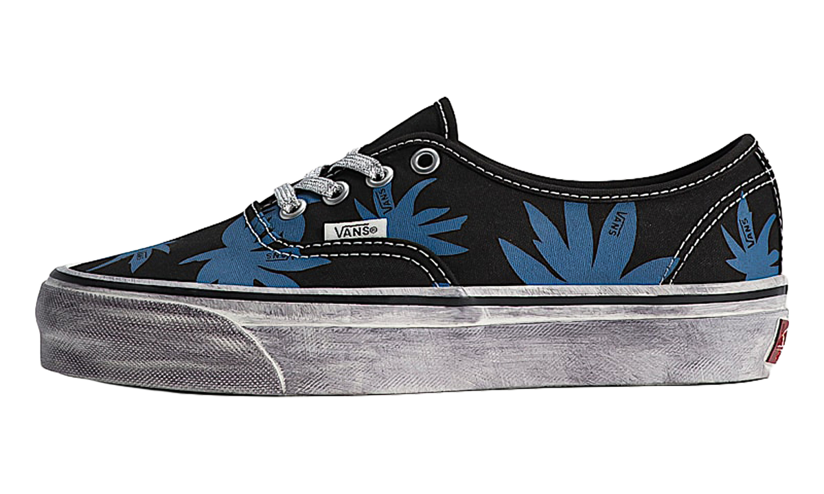 Overkicks - Vans Premium Authentic Archive Palms Black Blue (VN000DB8CJI) - vista lateral
