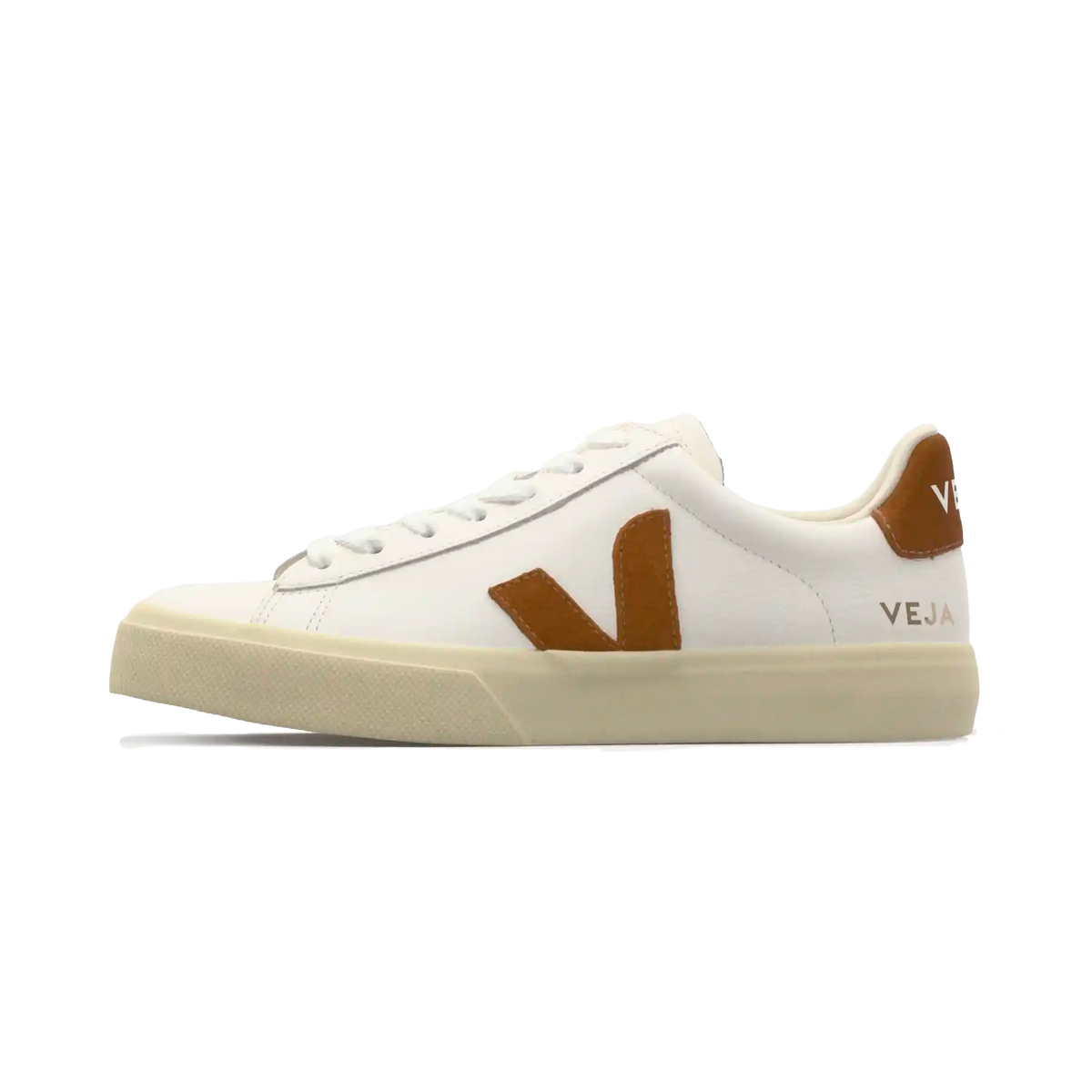 Overkicks - Veja Campo Chromefree White Cognac (Womens) (CP0521058) - vista lateral