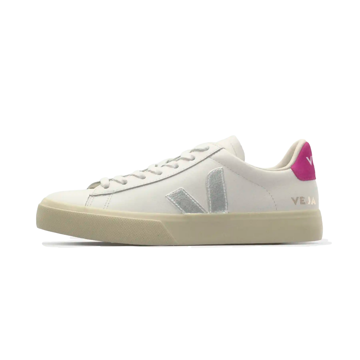 Overkicks - Veja Campo Chromefree White Silver Ultraviolet (Womens) (CP0520788) - vista lateral