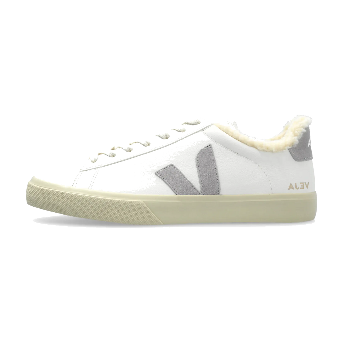 Overkicks - Veja Campo Fured Leather White Light Grey (CW0520571A/CW0520571B) - vista lateral