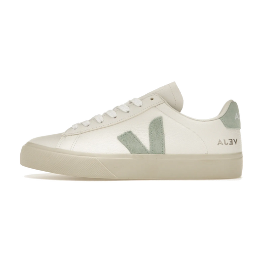 Overkicks - Veja Campo Low Chromefree Leather White Matcha (CP0502485A/CP0502485B) - vista lateral