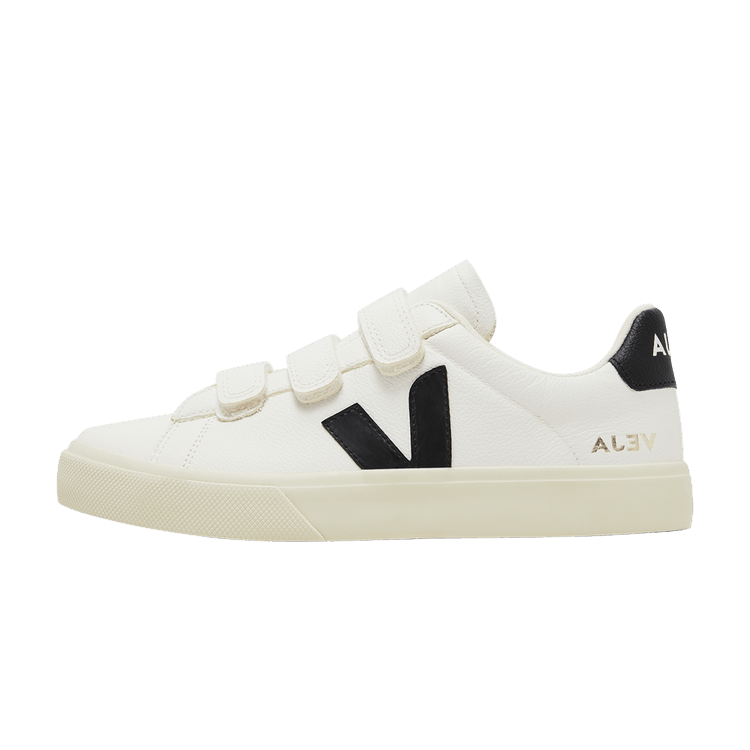 Overkicks - Veja Recife Chromefree Leather White Black (Women's) (RC0502790/RC0502790A/RC0502790B) - vista lateral