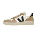 Veja V-10 Chromefree Leather White Black Sahara