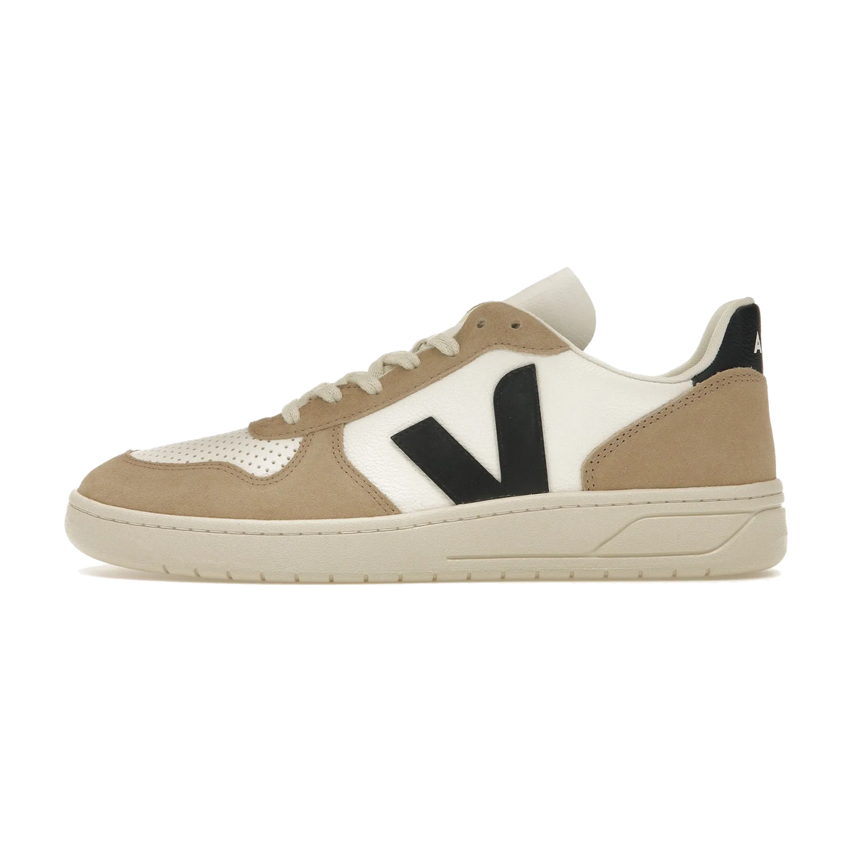 Overkicks - Veja V-10 Chromefree Leather White Black Sahara (VX0503138) - vista lateral