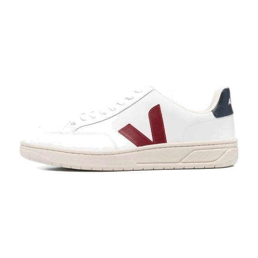Overkicks - Veja V-12 Leather White Marsala Nautica (XD0201955B/XD0201955A) - vista lateral