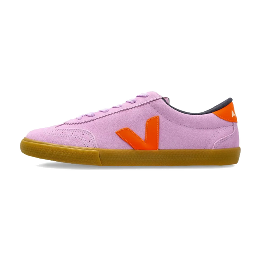 Overkicks - Veja Volley Suede Orchid Fury Natural (Women's) (VO0320887A) - vista lateral