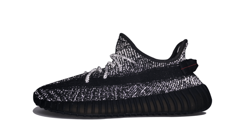 Overkicks - Yeezy Boost 350 V2 Static Black (Reflective) (FU9007) - vista trasera