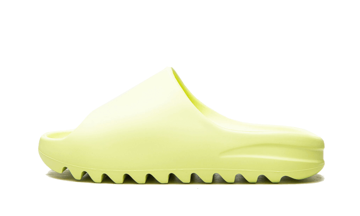 Overkicks - Yeezy Slide Glow Green (GX6138) - vista lateral
