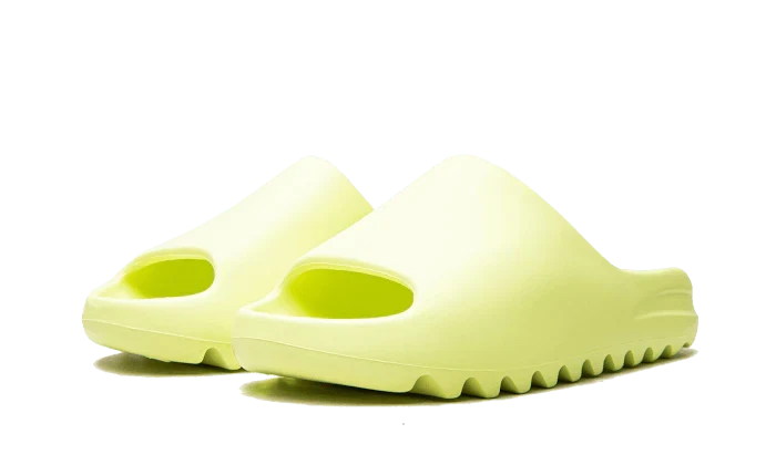 Overkicks - Yeezy Slide Glow Green (2022/2023 Restock) (HQ6447) - par completo