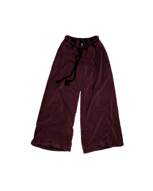HEAVY-WEIGHT WASHED RED SWEATPANTS