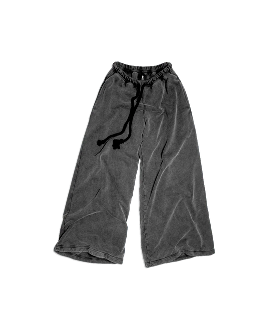 HEAVY-WEIGHT WASHED GREY SWEATPANTS