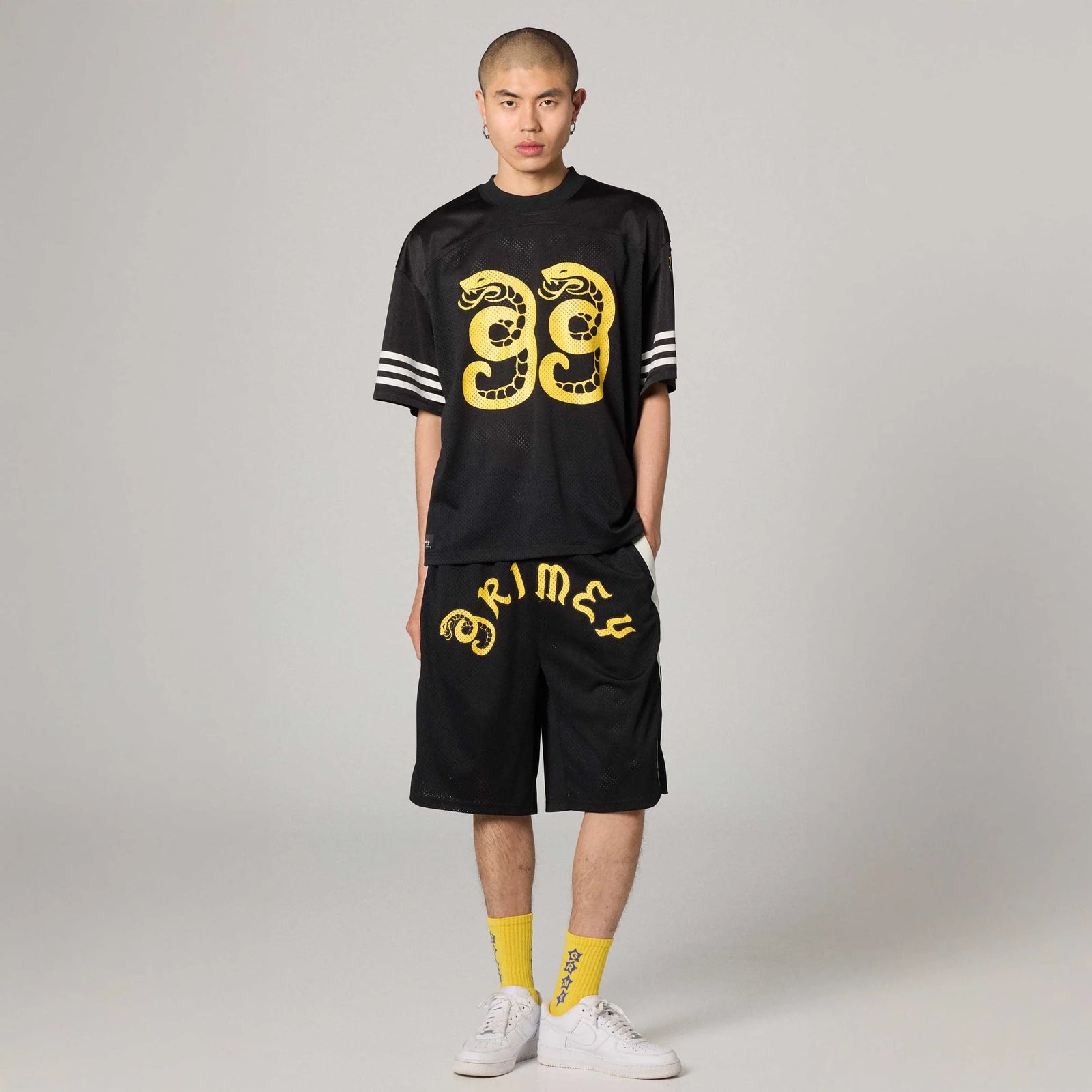 Camiseta De Football Droppin Science Mesh Boxy Black