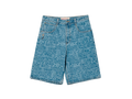 Short Stardust All Over Laser Baggy Délavé Bleu Foncé