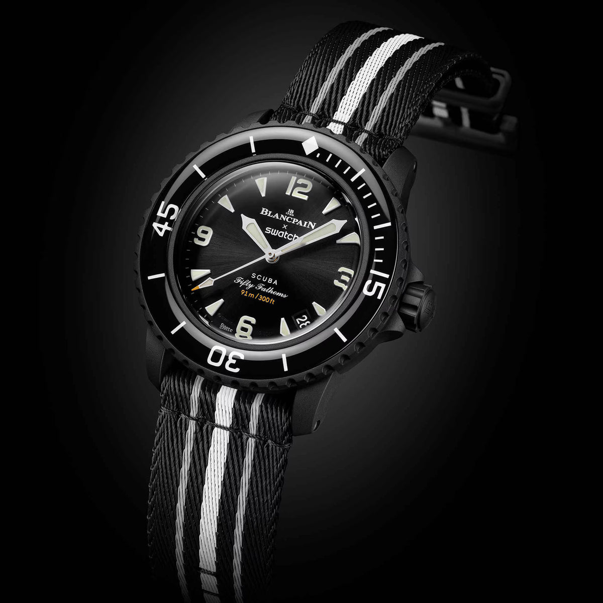 Blancpain x Swatch Scuba Fifty Fathoms Ocean of Storms SO35B400