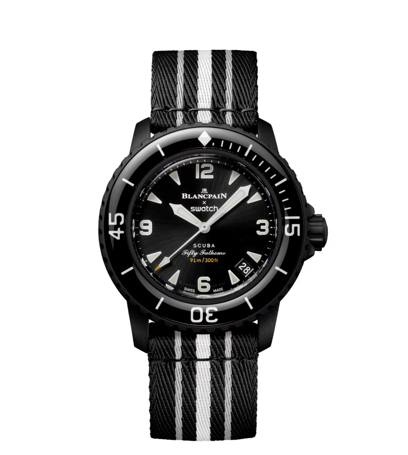 Blancpain x Swatch Scuba Fifty Fathoms Ocean of Storms SO35B400