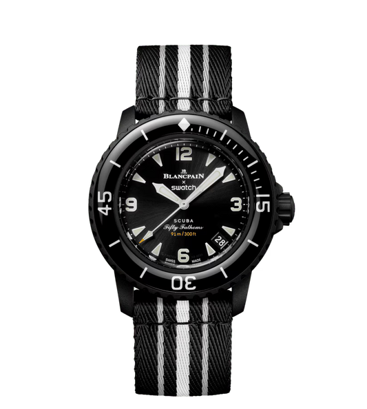 Blancpain x Swatch Scuba Fifty Fathoms Ocean of Storms SO35B400