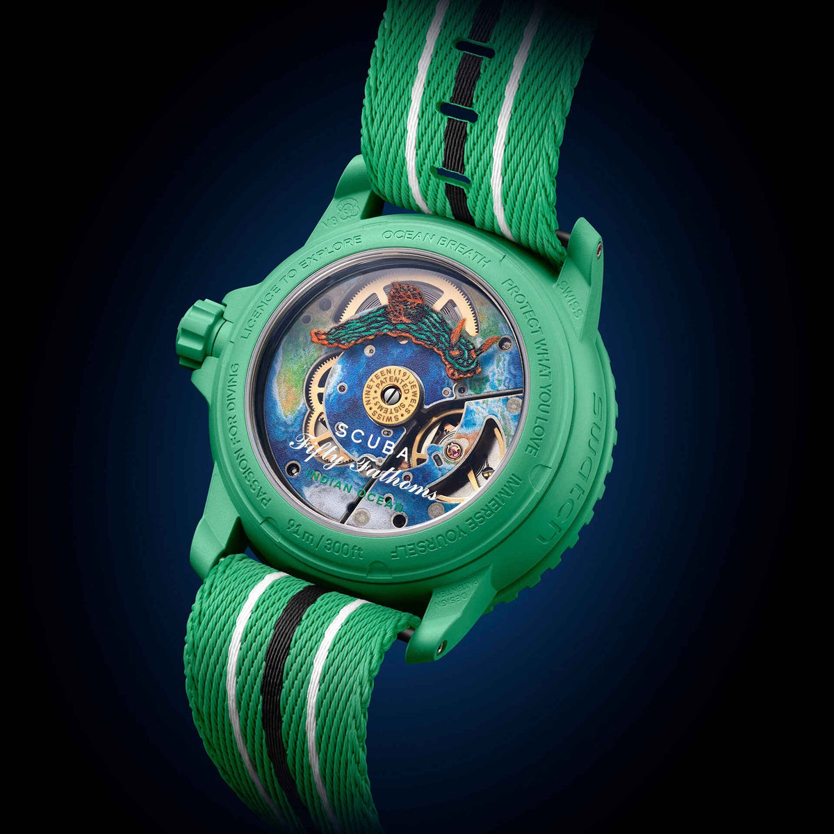 Blancpain x Swatch Scuba Fifty Fathoms Indian Ocean SO35I100 Green SO35I100