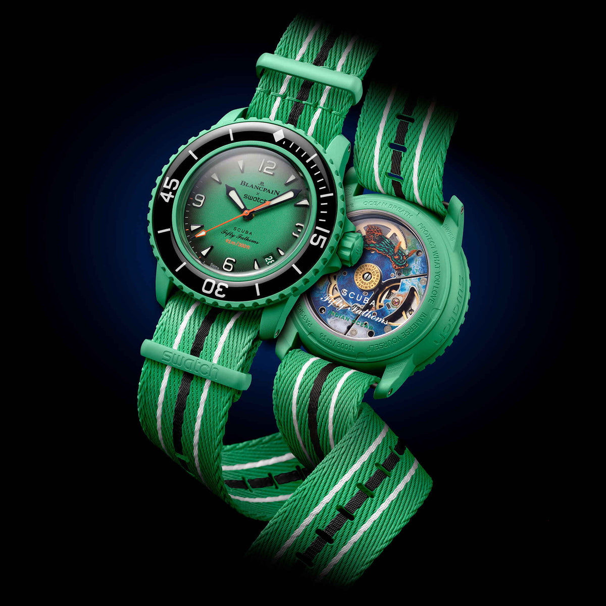 Blancpain x Swatch Scuba Fifty Fathoms Indian Ocean SO35I100 Green SO35I100