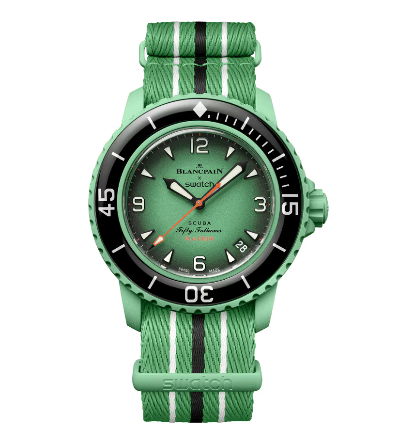 Blancpain x Swatch Scuba Fifty Fathoms Indian Ocean SO35I100 Green SO35I100