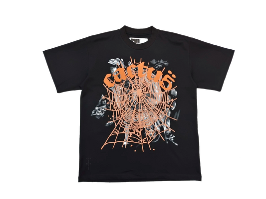 Sp5der x Travis Scott Cactus Jack Airbrush T-shirt Black