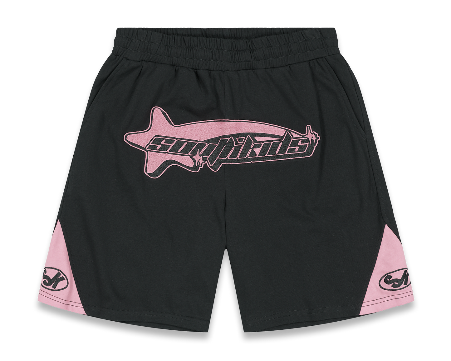Star Tracksuit Black & Pink Shorts