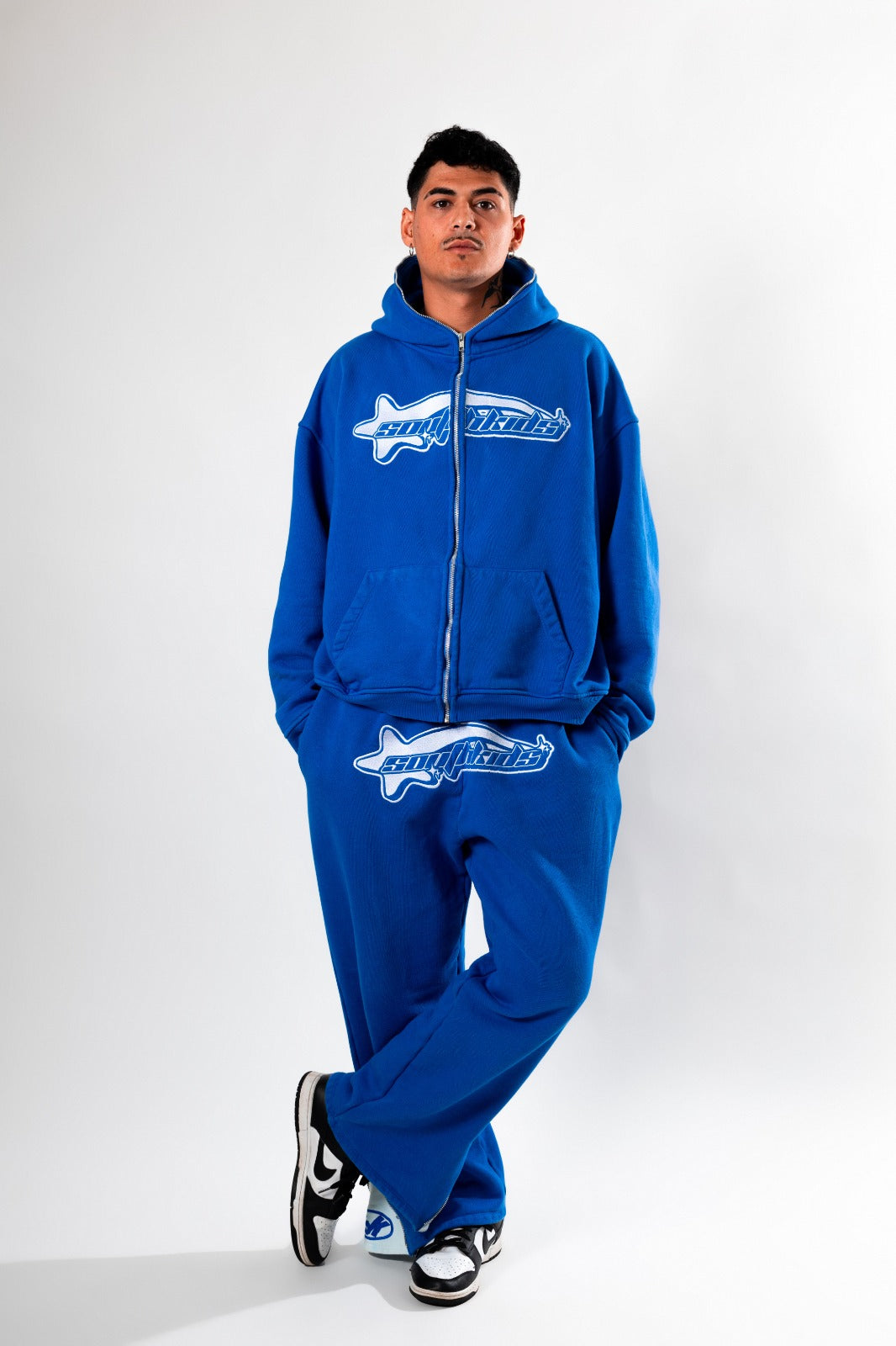 Luxury Star Blue Zip Up Hoodie