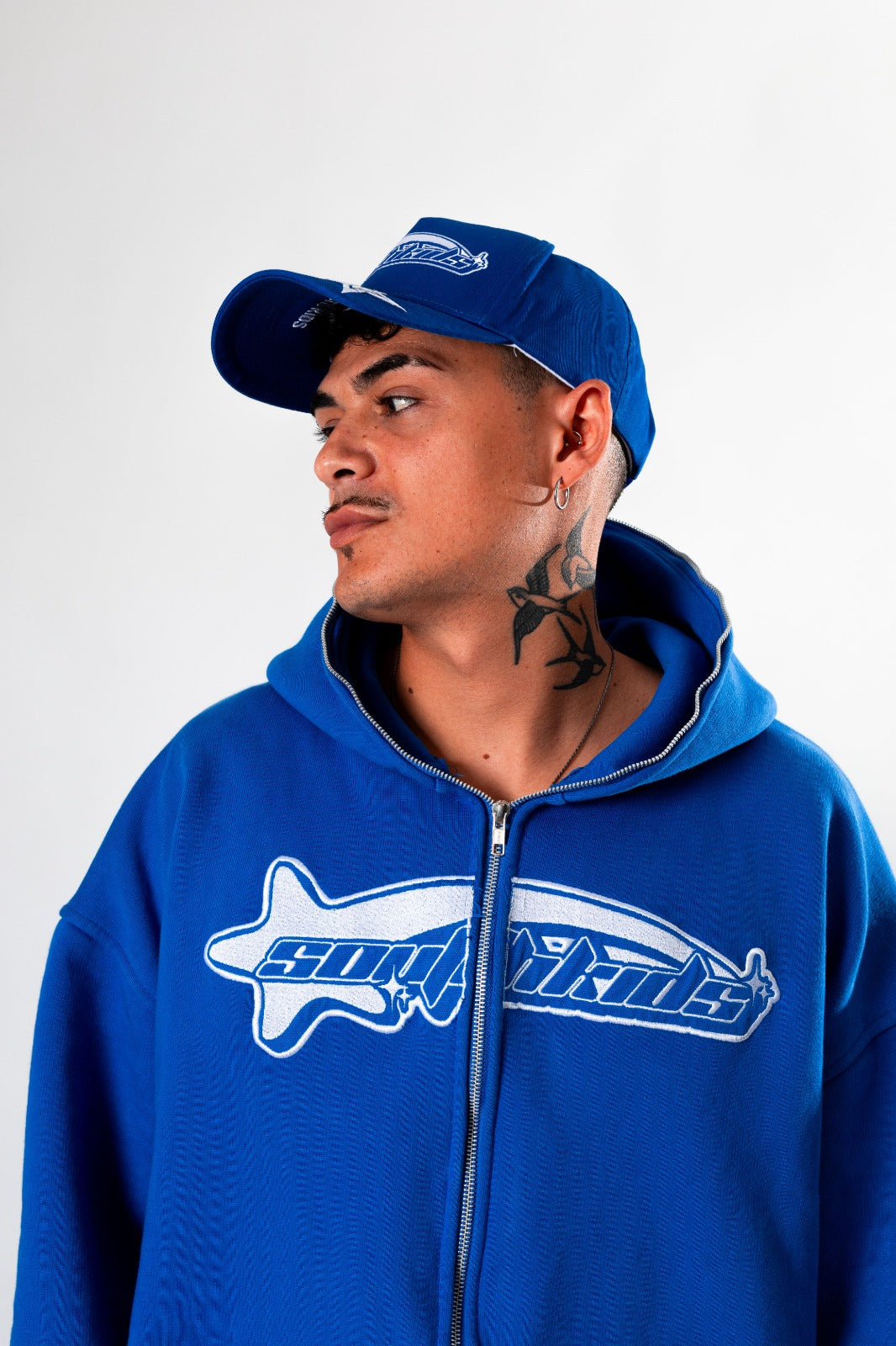 Luxury Star Blue Zip Up Hoodie