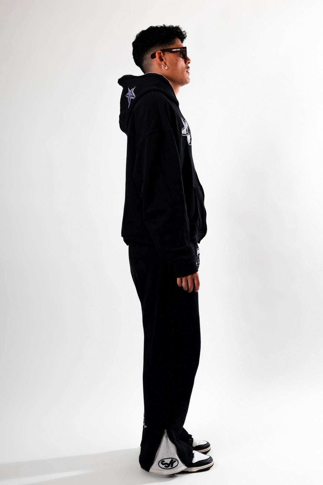 Luxury Star Black White Sweatpants