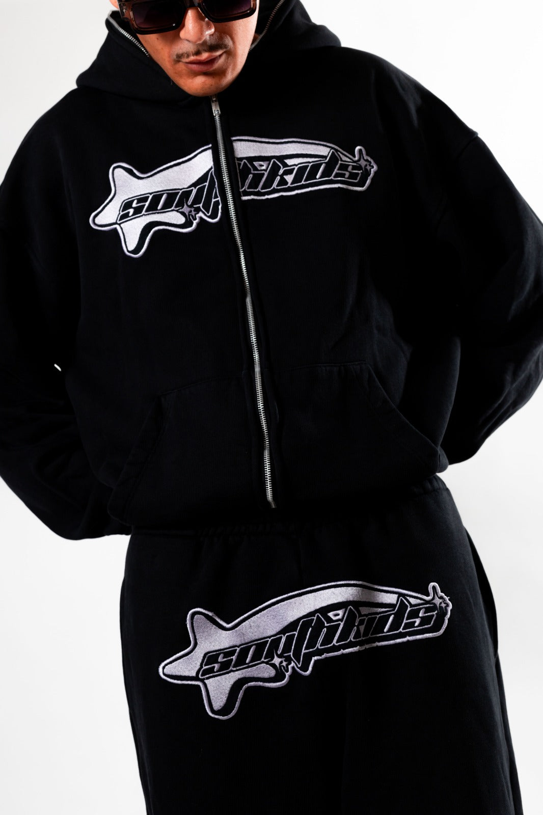 Luxury Star Black White Sweatpants