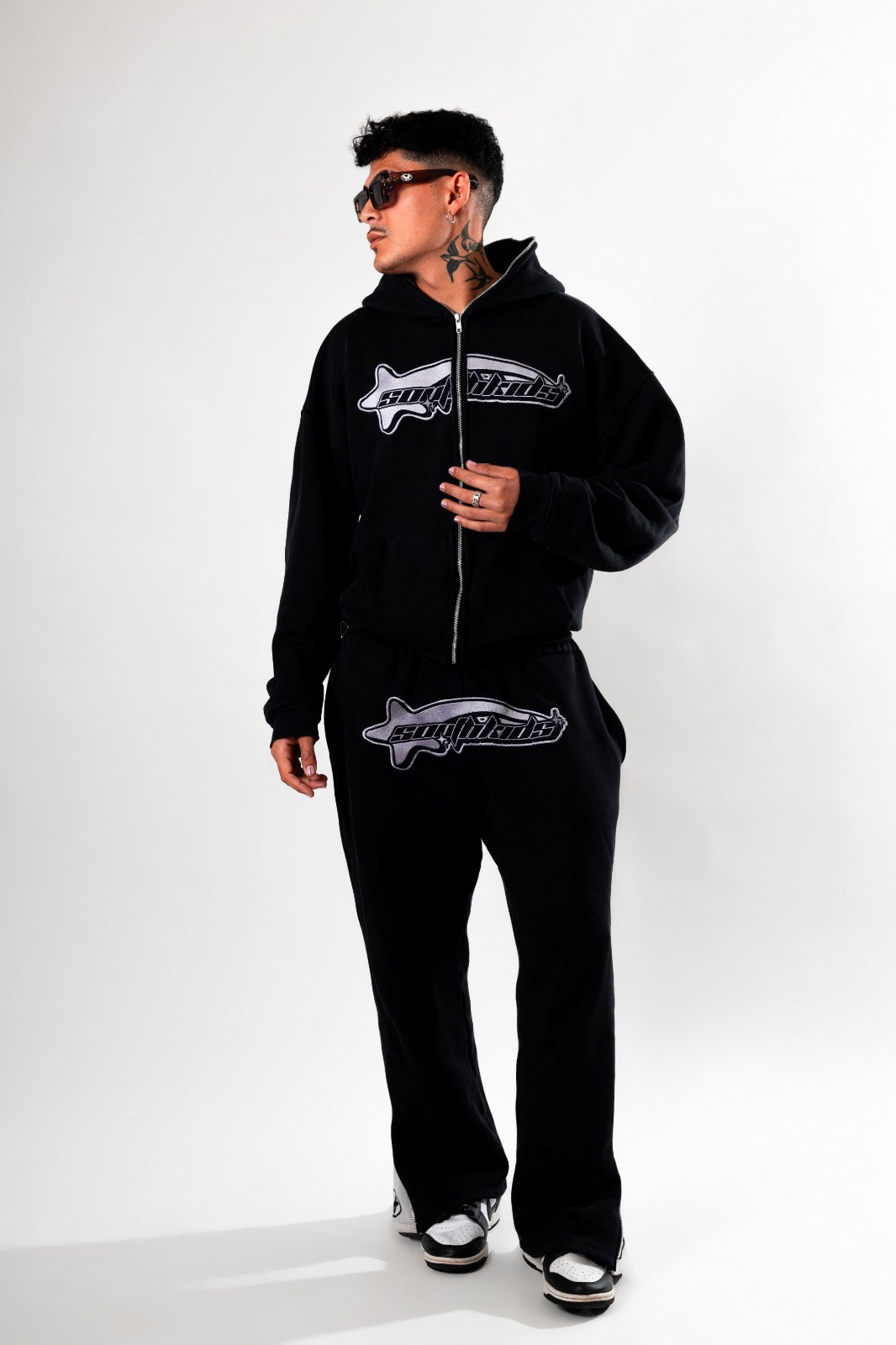 Luxury Star Black White Sweatpants