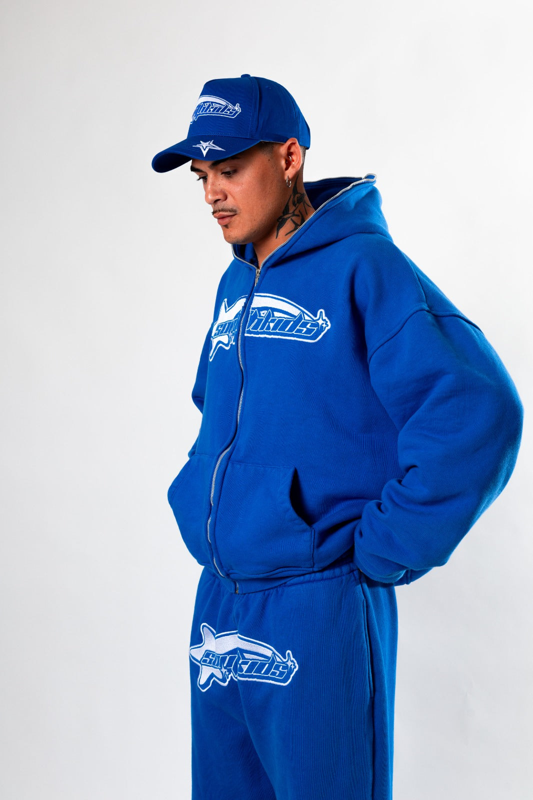 Luxury Star Blue Zip Up Hoodie