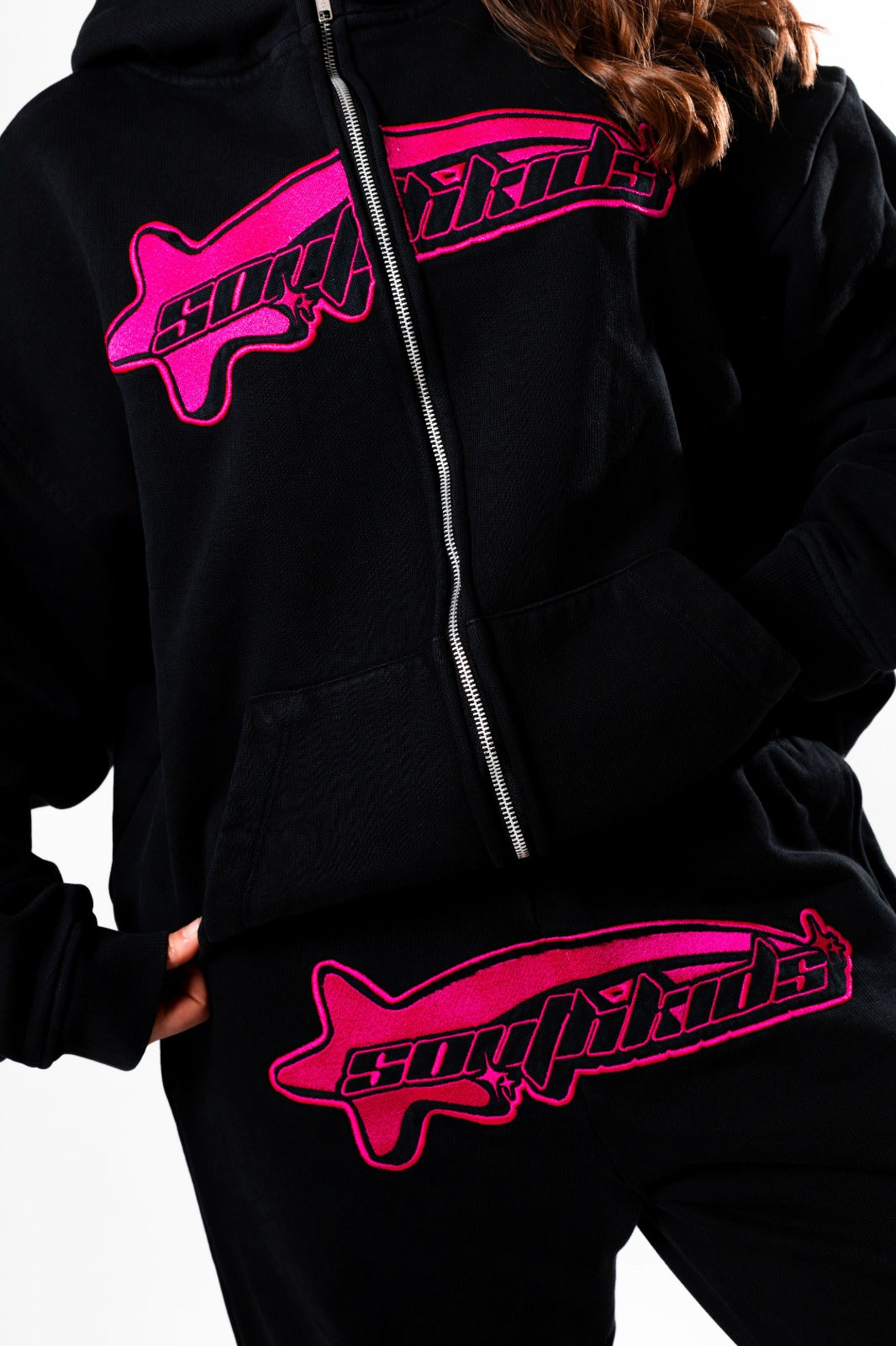 Luxury Star Black Pink Sweatpants