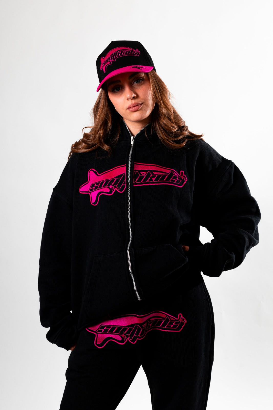 Luxury Star Black Pink Sweatpants