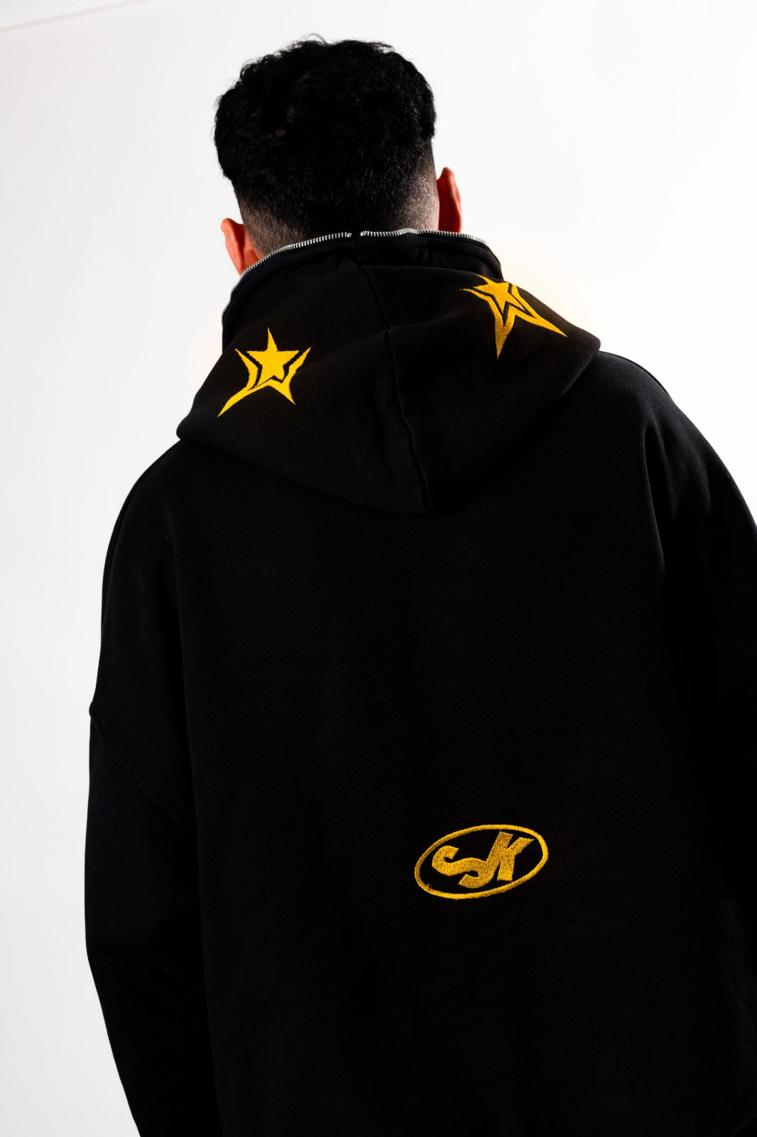 Luxury Star Black Yellow Zip Up Hoodie