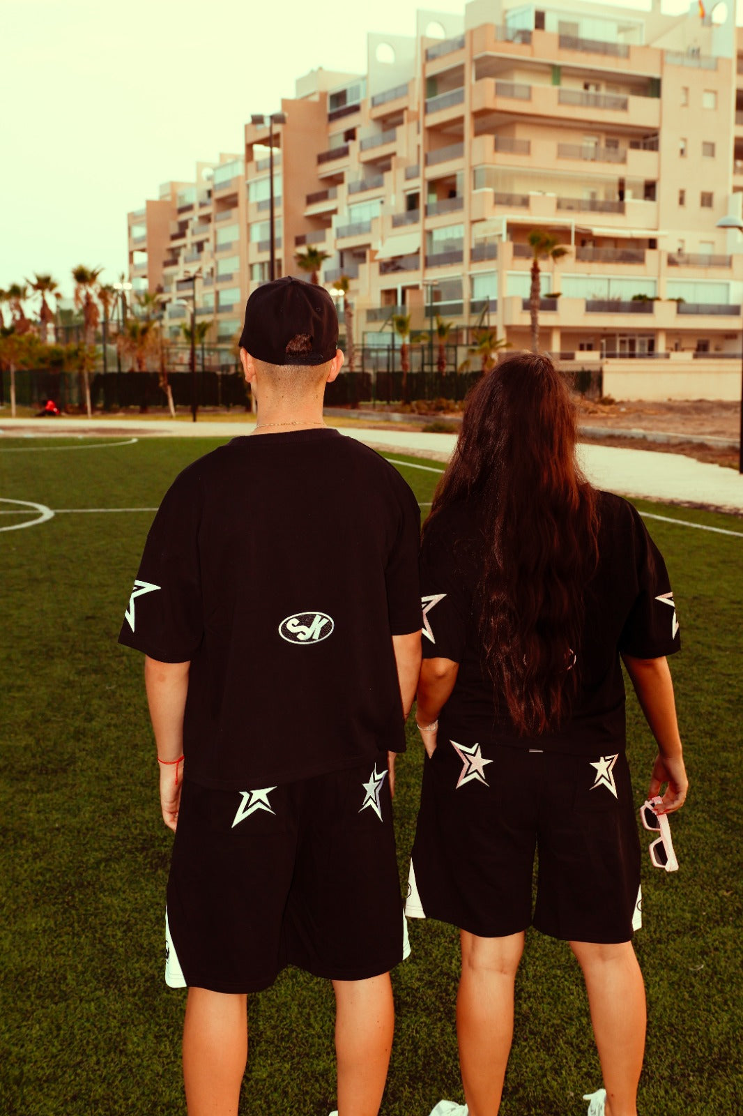 Star Tracksuit Black & White Short