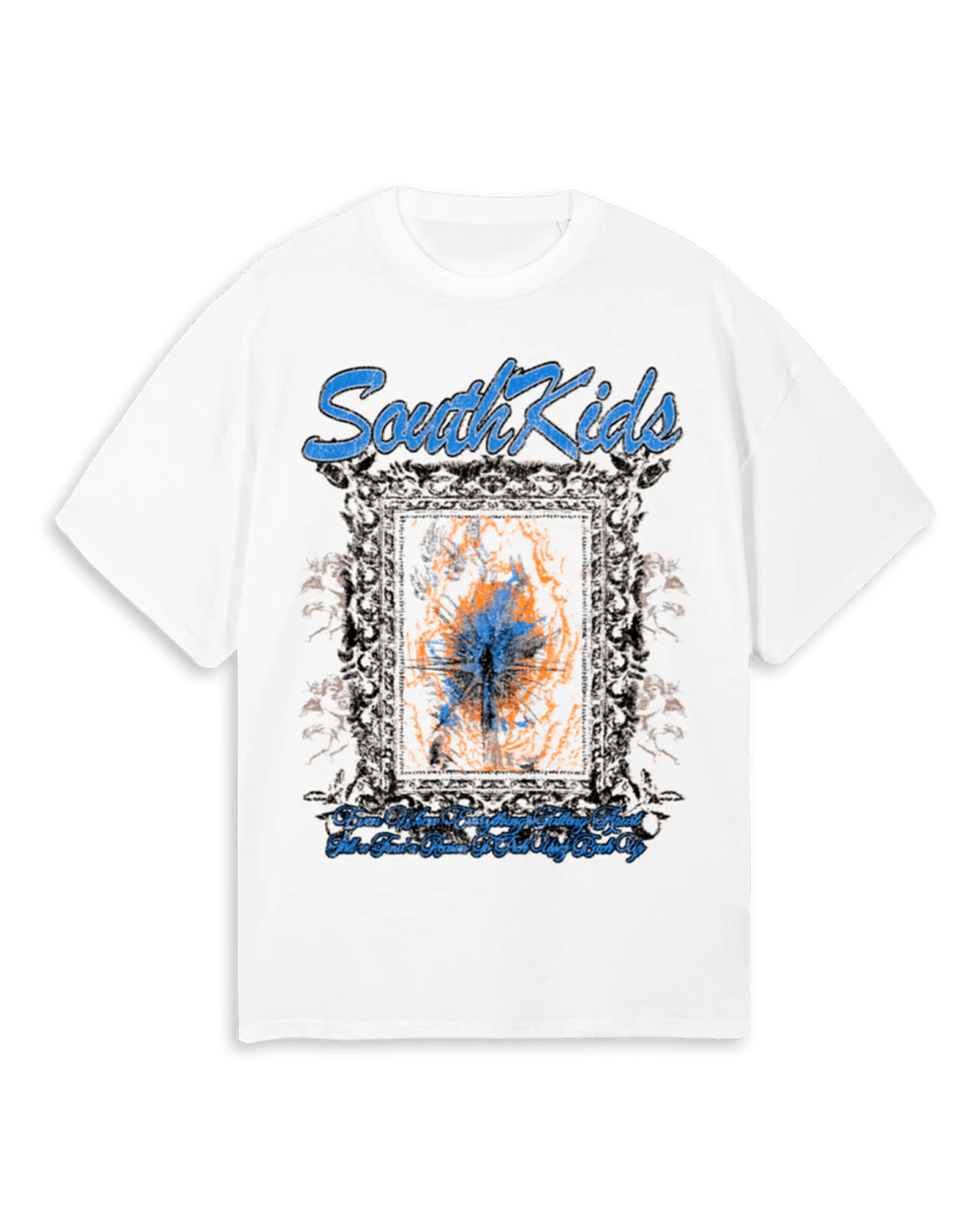 South Kids White Cropped Tee