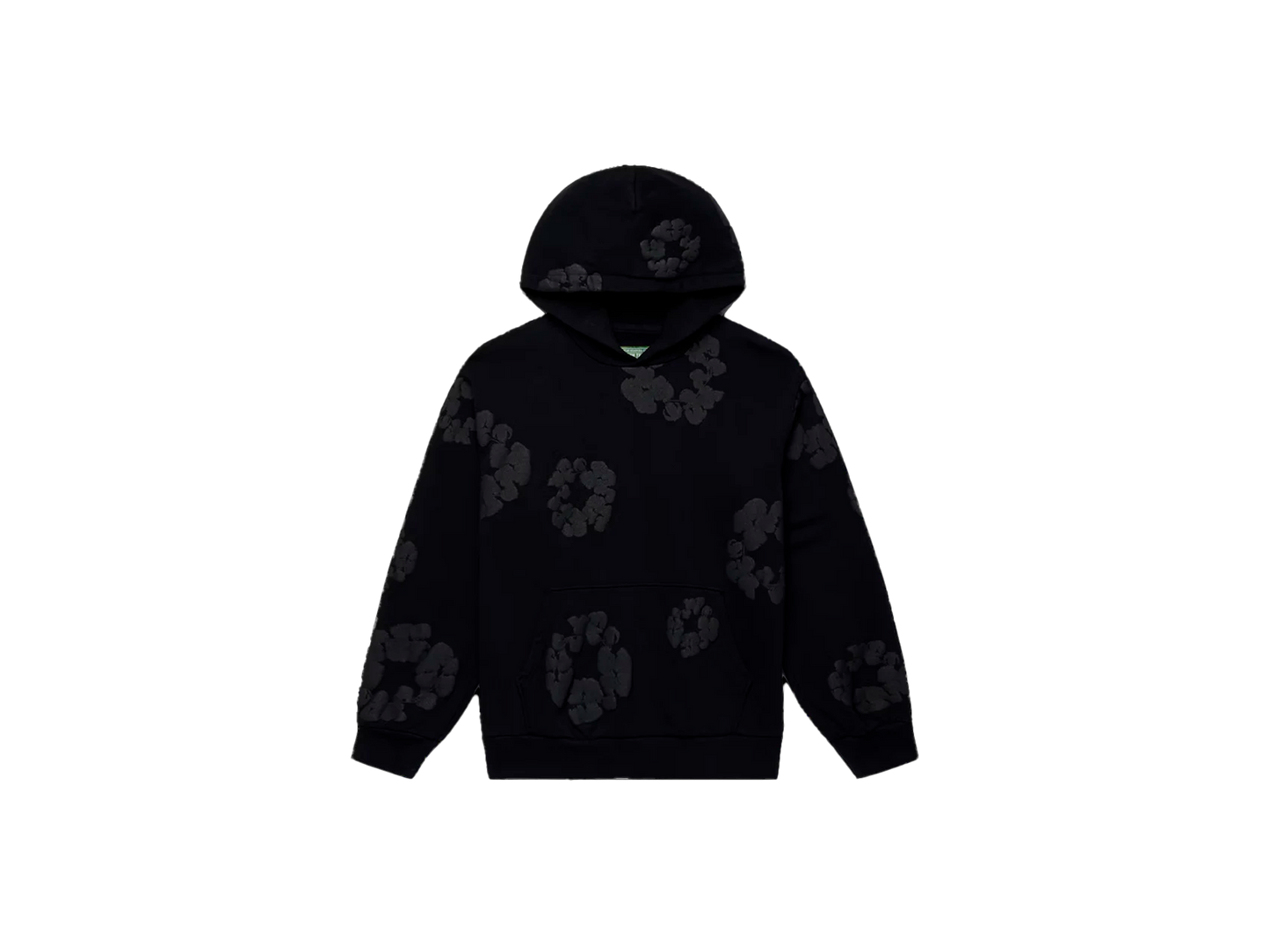 Denim Tears Cotton Wreath Hoodie Black Monochrome