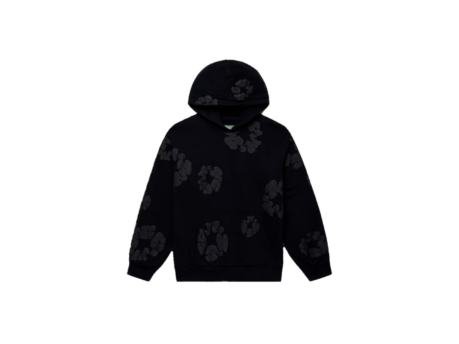 Denim Tears Cotton Wreath Hoodie Black Monochrome