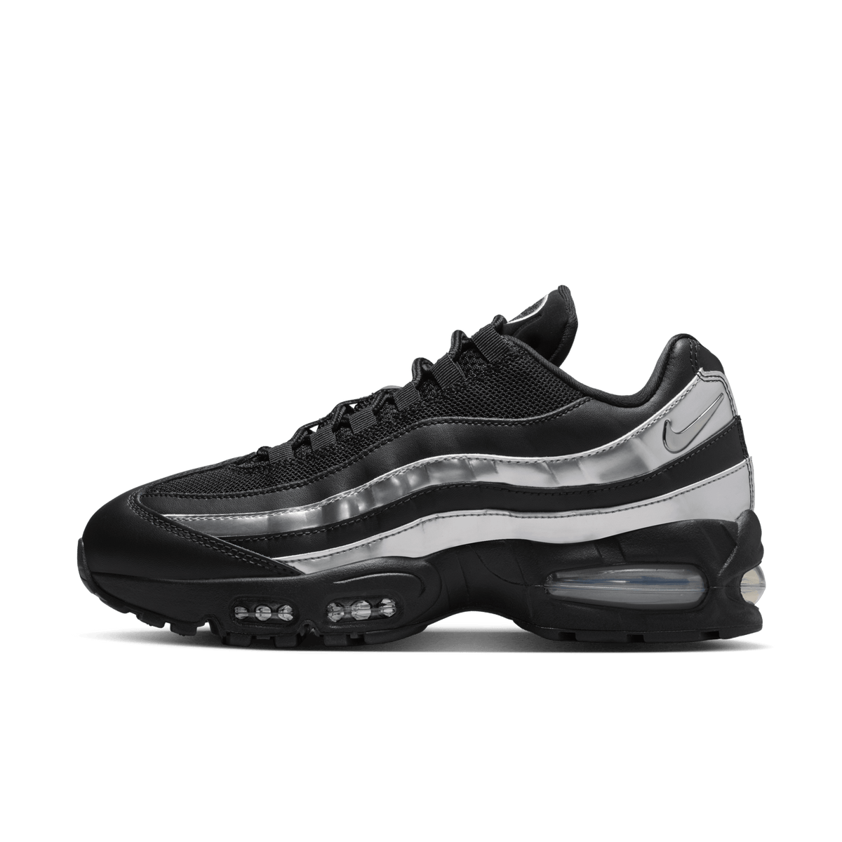 Nike Air Max 95 Big Bubble Black Metallic Silver (Women's)