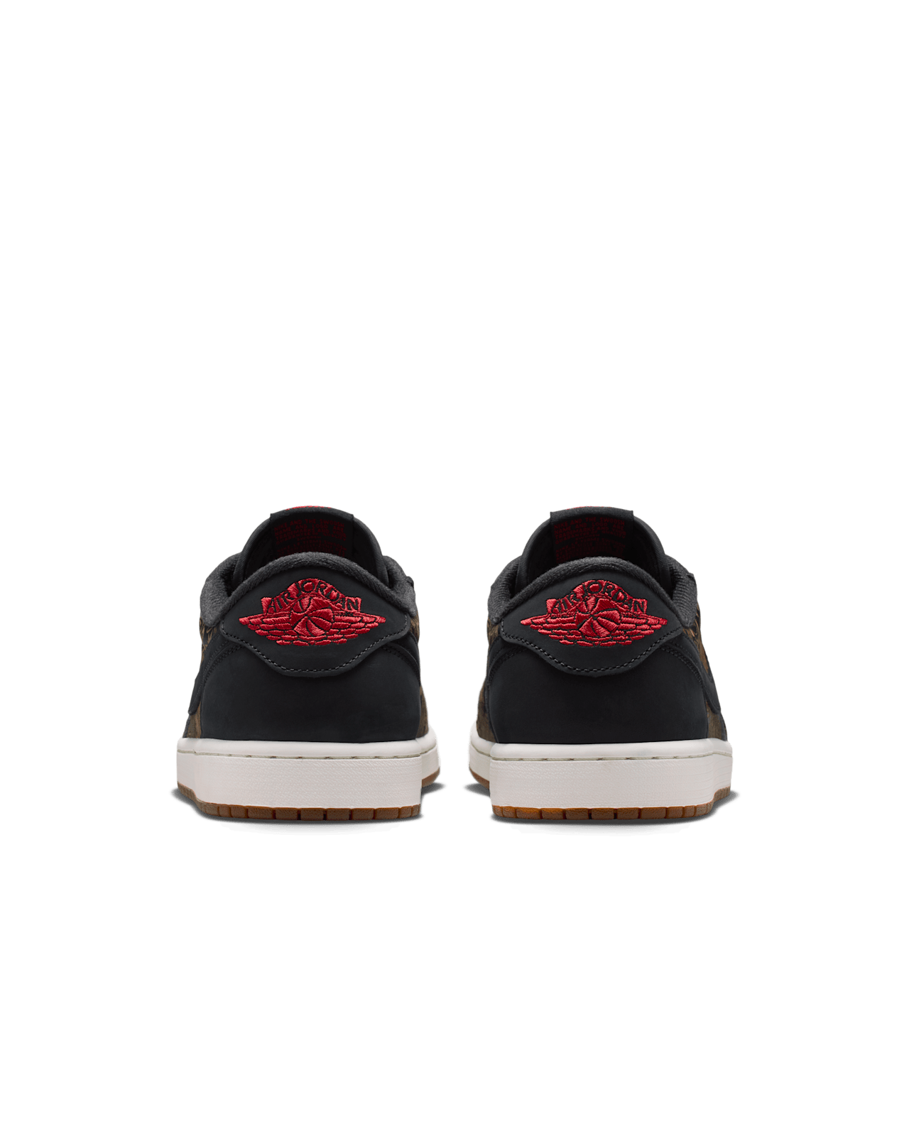 Jordan 1 Retro Low OG Laser Black University Red - vista trasera