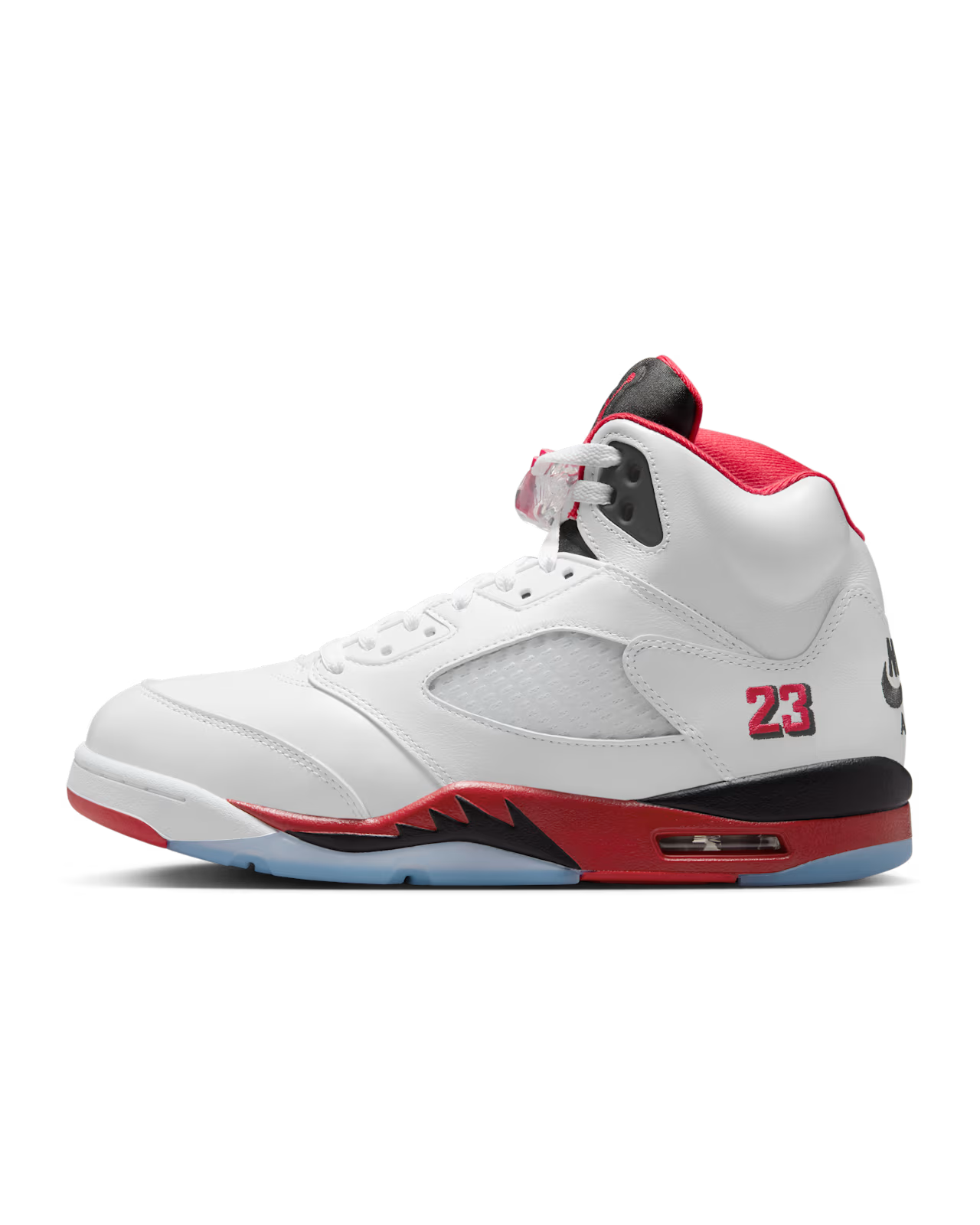 Air Jordan 5 Retro Fire Red Black Tongue